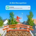 Smart Bird Feeder Camera, 1920 x 1080 Resolution, AI Recognition, Built-in Microphone, 2.4GHz WiFi Connection, Battery & Solar Powered, Cloud & Max. 128 GB Local Storage Smart Bird Feeder Camera, 1920 x 1080 Resolution, AI Recognition, Built-in Microphone, 2.4GHz WiFi Connection, Battery & Solar Powered, Cloud & Max. 128 GB Local Storage