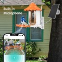 Smart Bird Feeder Camera, 1920 x 1080 Resolution, AI Recognition, Built-in Microphone, 2.4GHz WiFi Connection, Battery & Solar Powered, Cloud & Max. 128 GB Local Storage Smart Bird Feeder Camera, 1920 x 1080 Resolution, AI Recognition, Built-in Microphone, 2.4GHz WiFi Connection, Battery & Solar Powered, Cloud & Max. 128 GB Local Storage